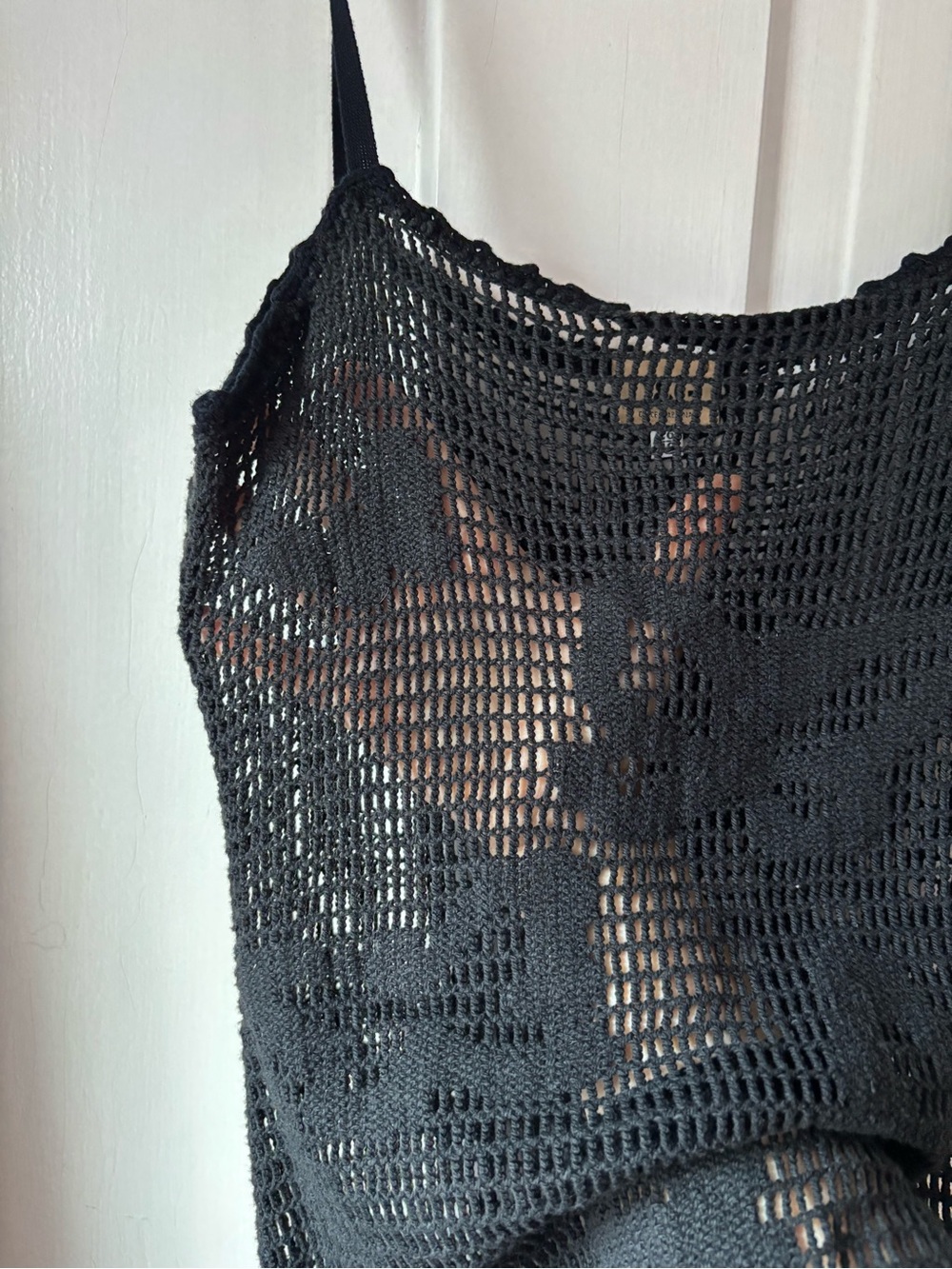 Dolce & Gabbana Vintage Black Crochet Butterfly Dress - Picture 7 of 11